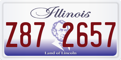 IL license plate Z872657