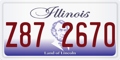IL license plate Z872670