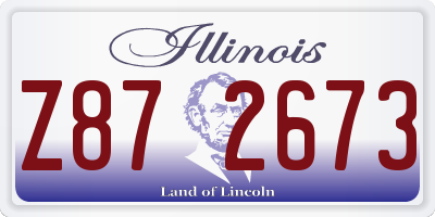 IL license plate Z872673