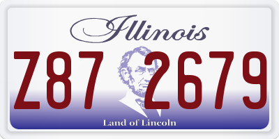IL license plate Z872679