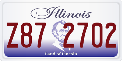 IL license plate Z872702