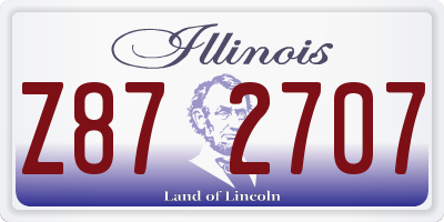 IL license plate Z872707
