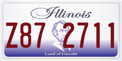 IL license plate Z872711