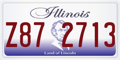 IL license plate Z872713