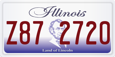 IL license plate Z872720