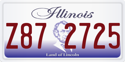 IL license plate Z872725