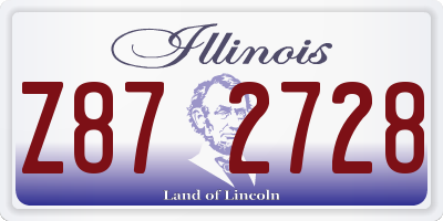 IL license plate Z872728