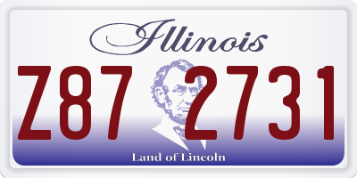 IL license plate Z872731