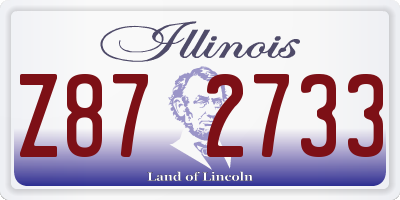 IL license plate Z872733