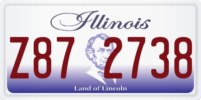 IL license plate Z872738
