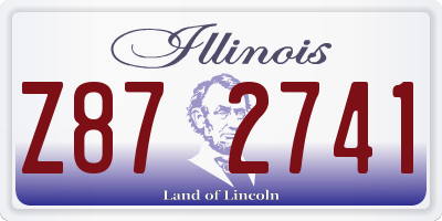 IL license plate Z872741