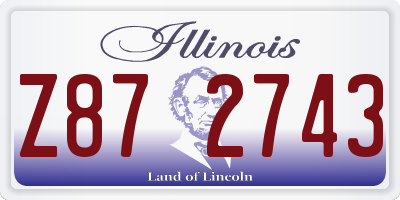 IL license plate Z872743