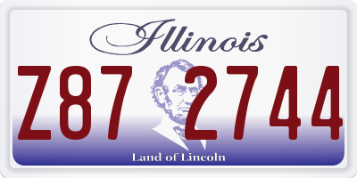 IL license plate Z872744