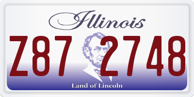 IL license plate Z872748