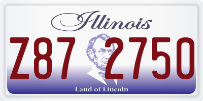 IL license plate Z872750
