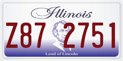IL license plate Z872751