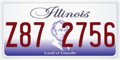 IL license plate Z872756
