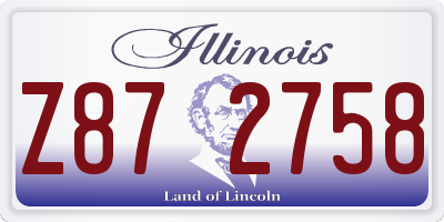 IL license plate Z872758
