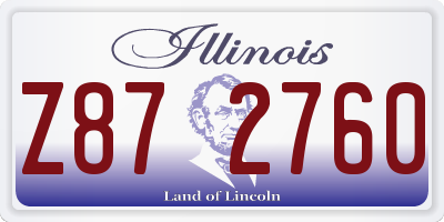 IL license plate Z872760