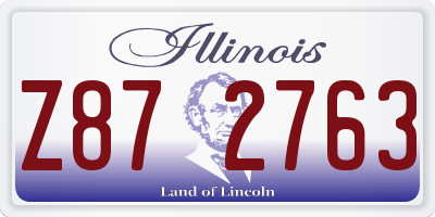 IL license plate Z872763