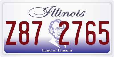 IL license plate Z872765