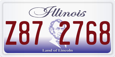 IL license plate Z872768