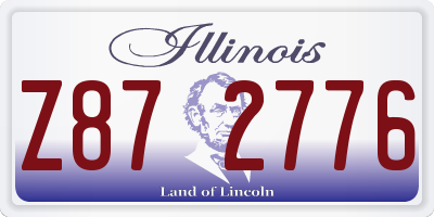 IL license plate Z872776