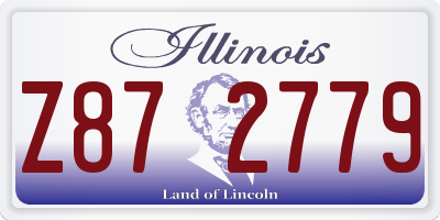 IL license plate Z872779