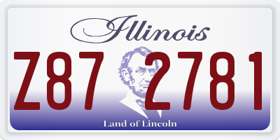 IL license plate Z872781