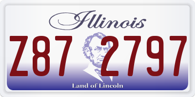 IL license plate Z872797