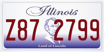 IL license plate Z872799