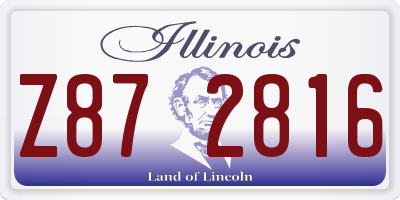 IL license plate Z872816