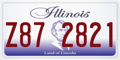 IL license plate Z872821