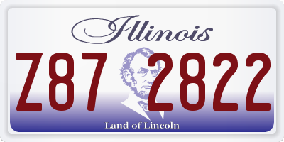 IL license plate Z872822