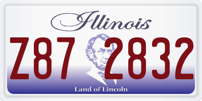 IL license plate Z872832
