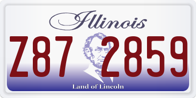 IL license plate Z872859