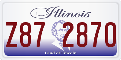 IL license plate Z872870