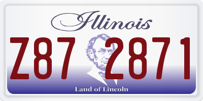 IL license plate Z872871