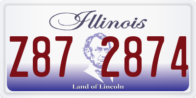 IL license plate Z872874