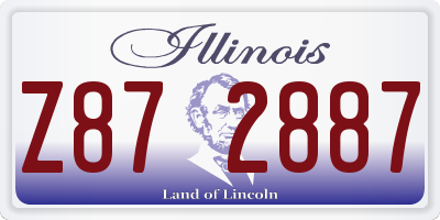 IL license plate Z872887