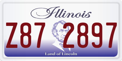 IL license plate Z872897