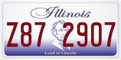 IL license plate Z872907
