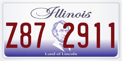 IL license plate Z872911