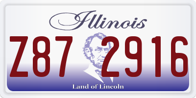 IL license plate Z872916