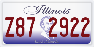 IL license plate Z872922