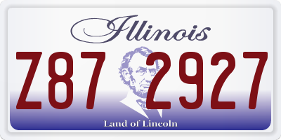 IL license plate Z872927