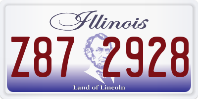 IL license plate Z872928