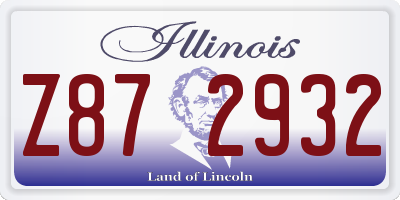 IL license plate Z872932