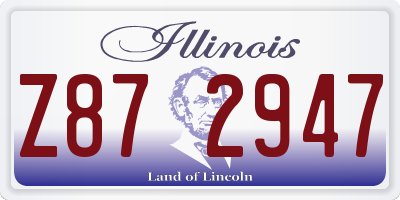IL license plate Z872947