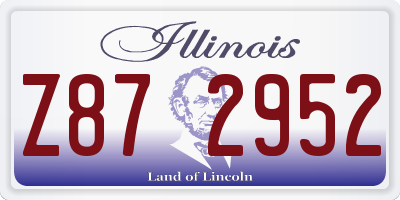 IL license plate Z872952